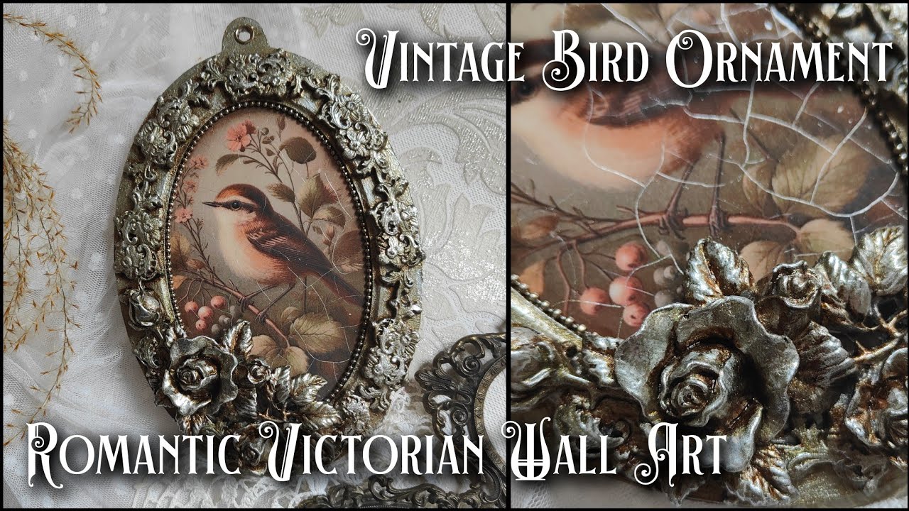 Vintage Bird Ornament ❤️ Romantic Victorian Wall Art