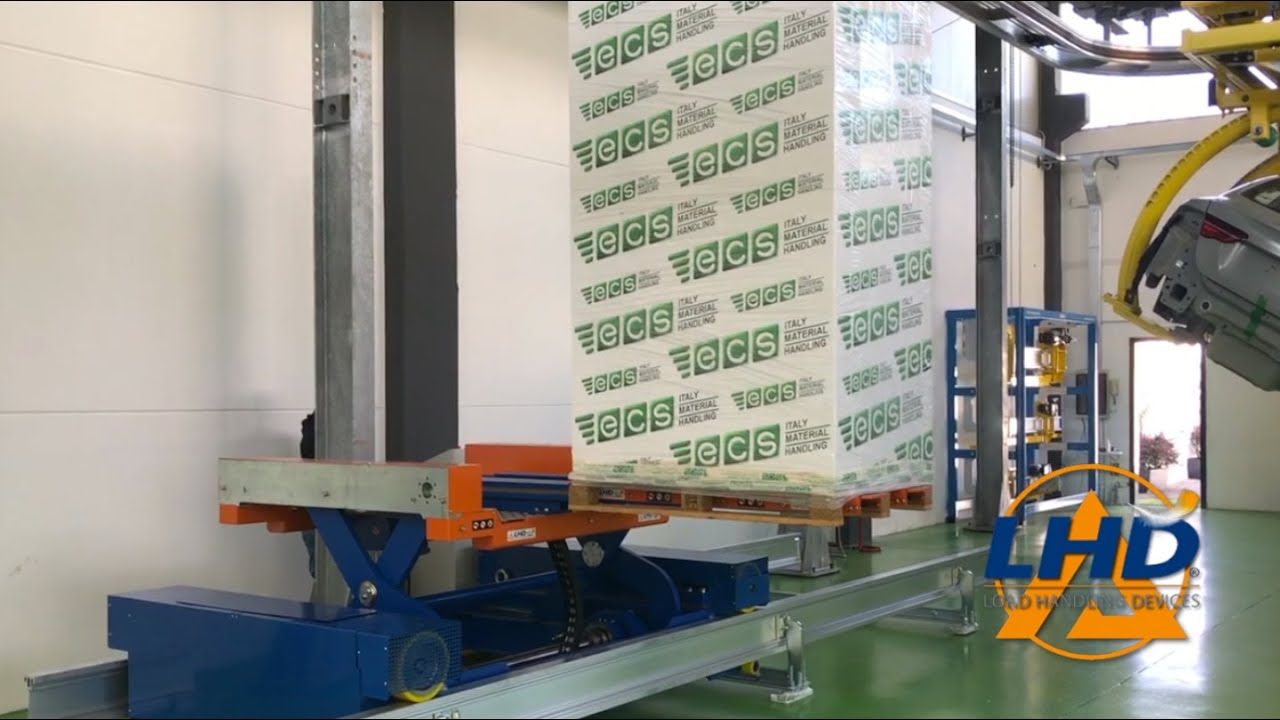 TITAN Scissor Lift + ARES 65 SD Telescopic Forks + MERCURY Shuttle (test run @ECS) | LHD S.p.A.