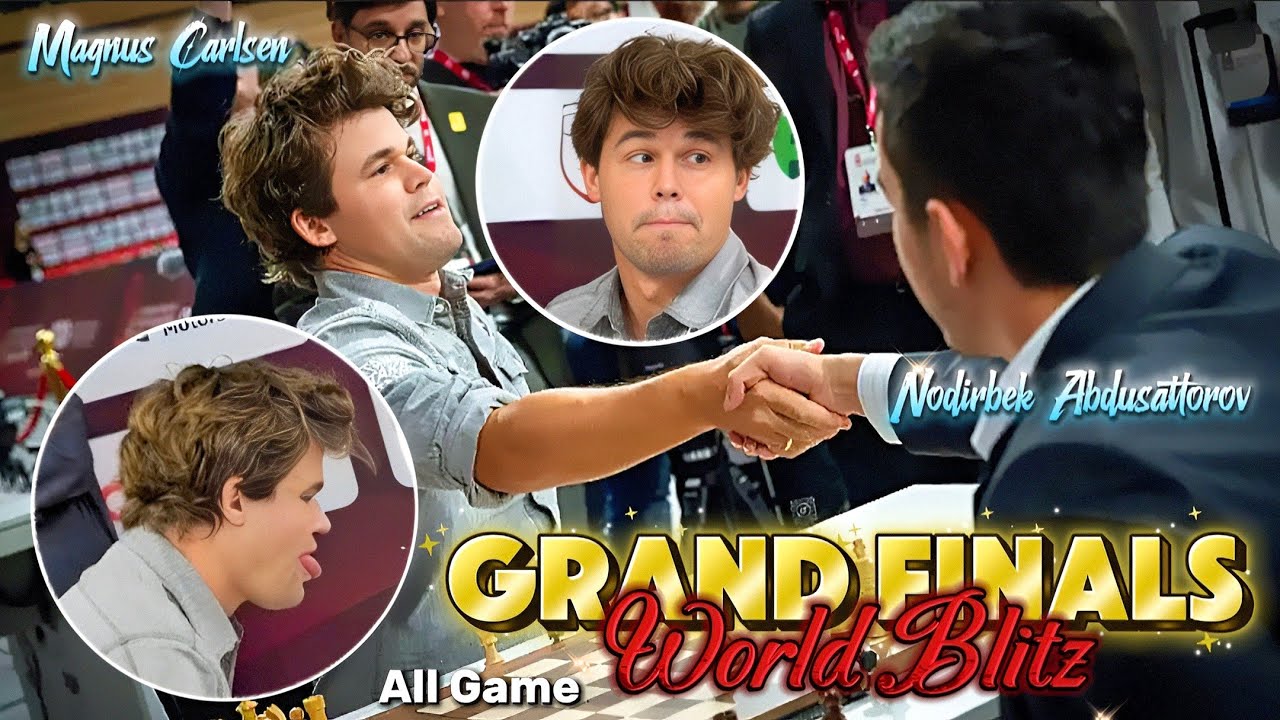 Grand Finals || Magnus Carlsen VS Nodirbek Abdusattorov || Fide World Blitz Championship 2025