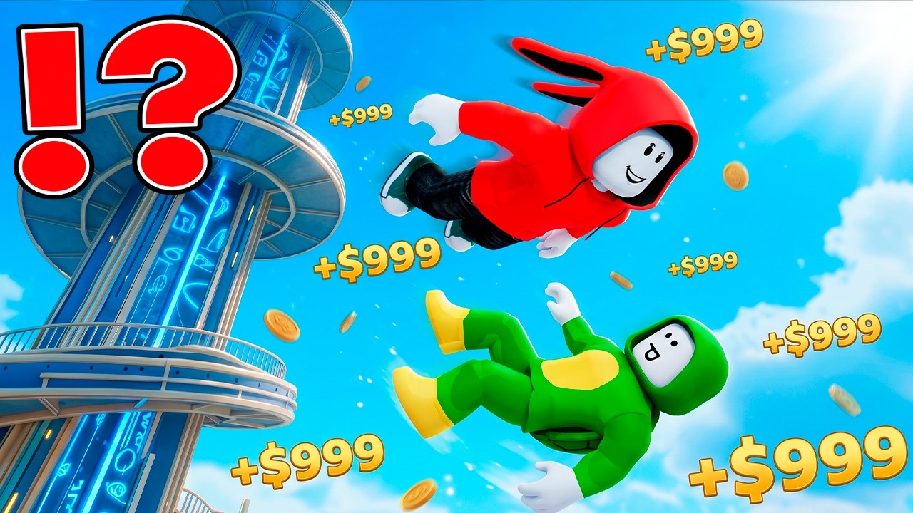 Майки и Джей-Джей в игре Climb and Jump Tower?! (ROBLOX)