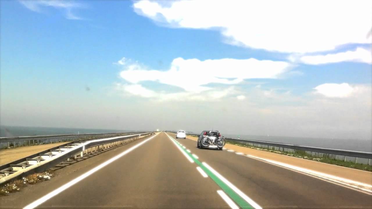 prachtige rit over de Houtribdijk van Lelystad naar Enkhuizen!