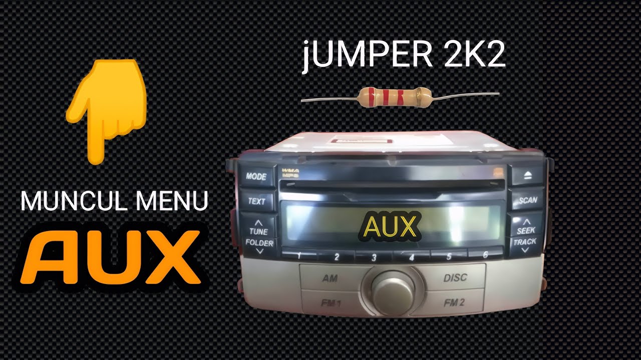 modifikasi tape mobil lama agar muncul AUX bisa pasang modul MP3 blootot