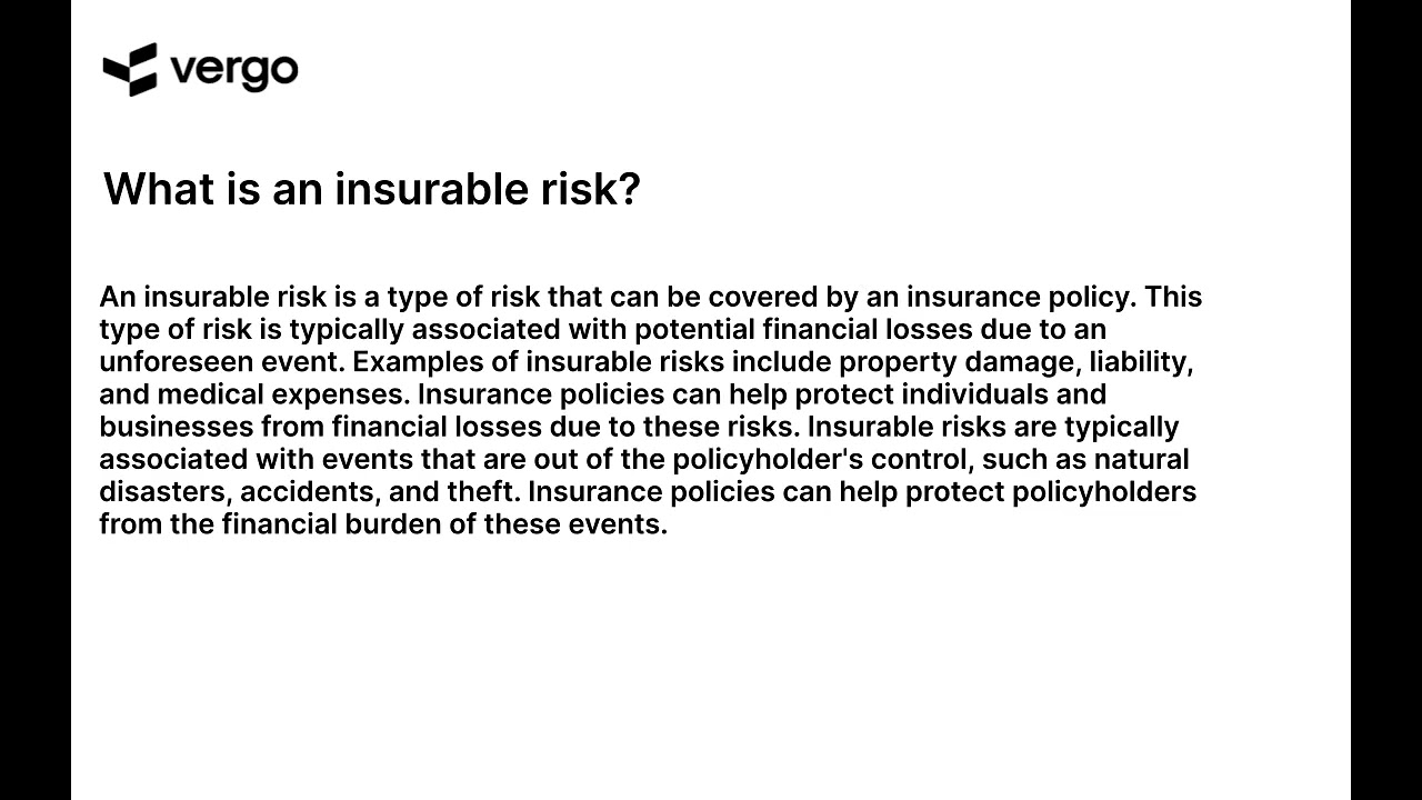 Insurable Risk: Explained