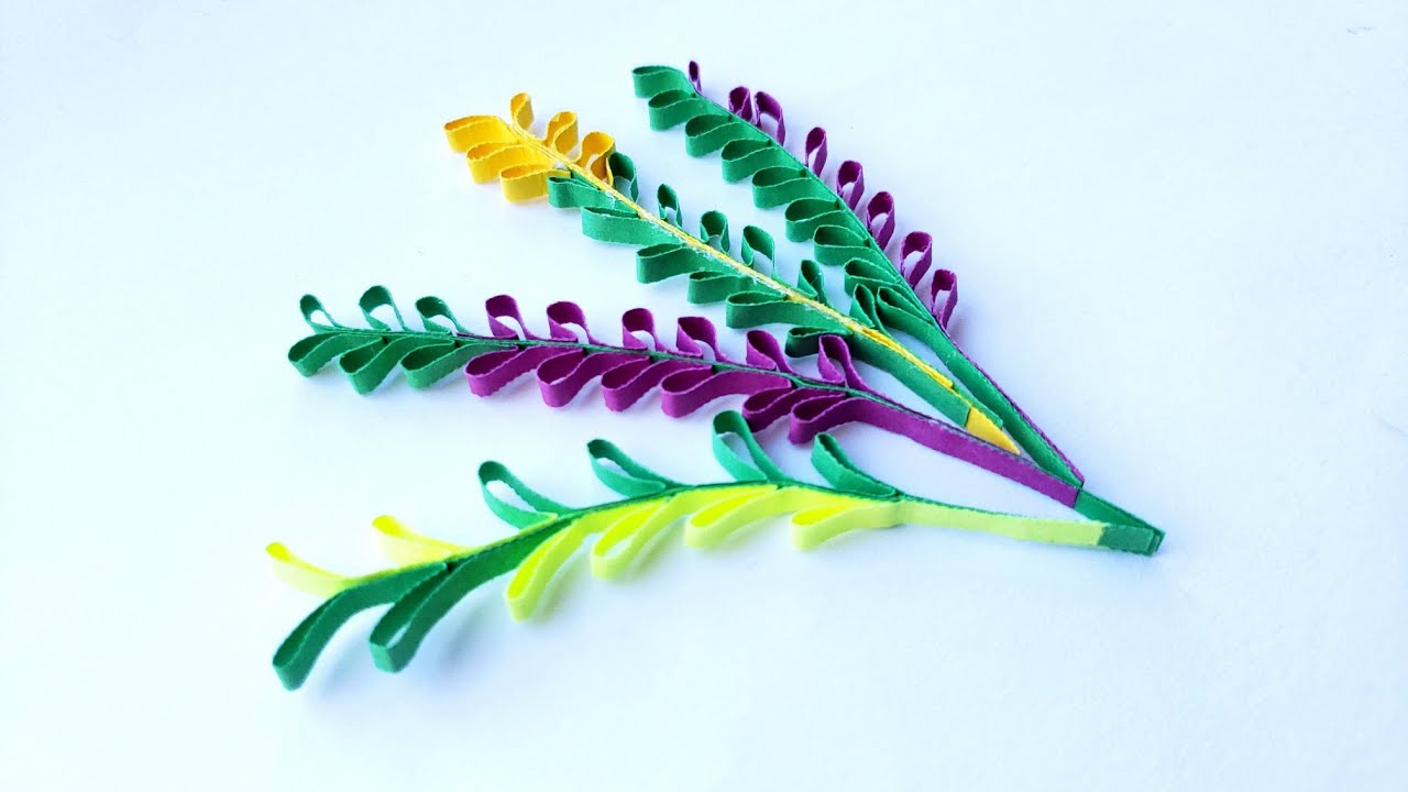 Comb Quilling leaves using normal quilling comb technique #8