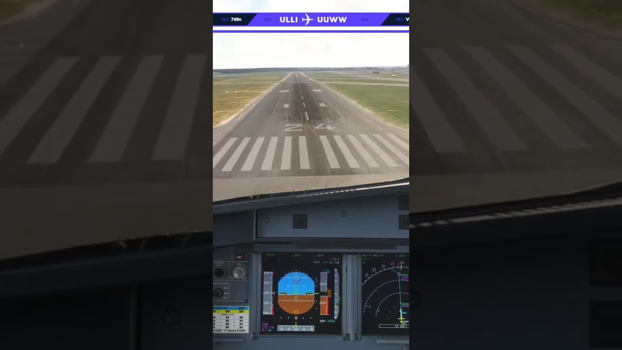 Посадка со стрима!! #aviation #fenixa320 #a320nx #msfs2020 #a321nx #landing #airport #a32nx