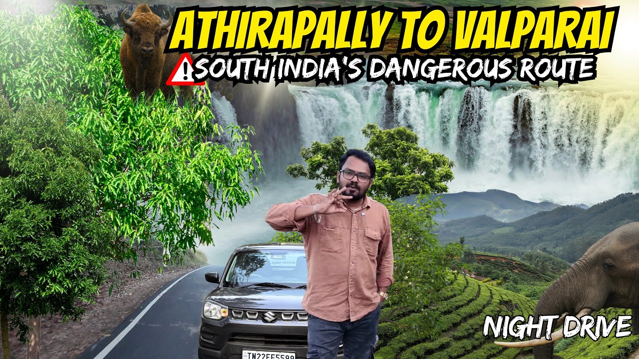 Athirapally to Valparai Night Drive by Car | Dangerous Forest Route