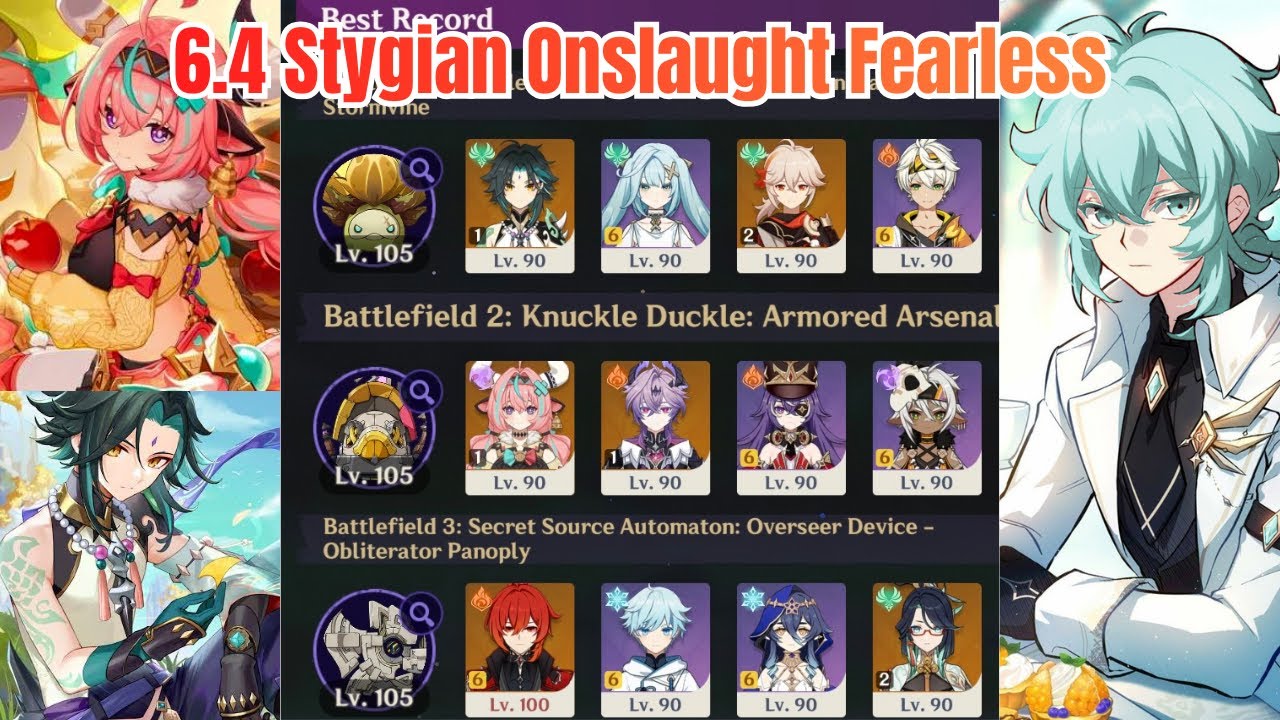 Cryo Diluc + Xiao + Varesa | 6.4 Stygian Onslaught Fearless Clear | Genshin Impact
