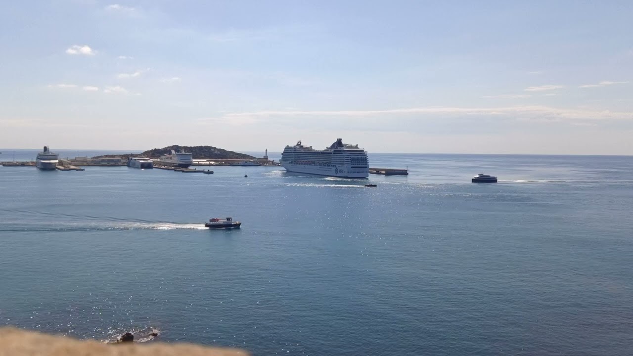 Llegada del crucero MSC Orchestra (MSC Cruceros) del Puerto de Ibiza (16/05/25)