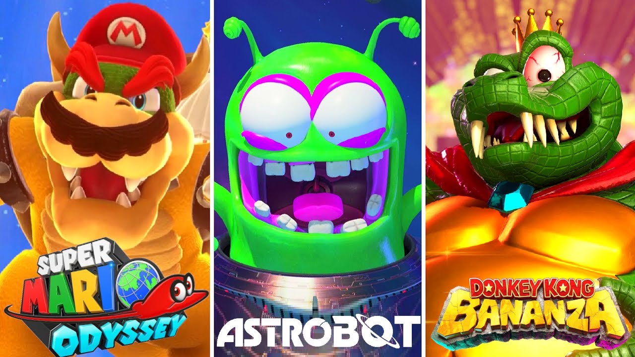 Final Boss Comparison - ASTRO BOT vs Mario Odyssey vs DK Bananza