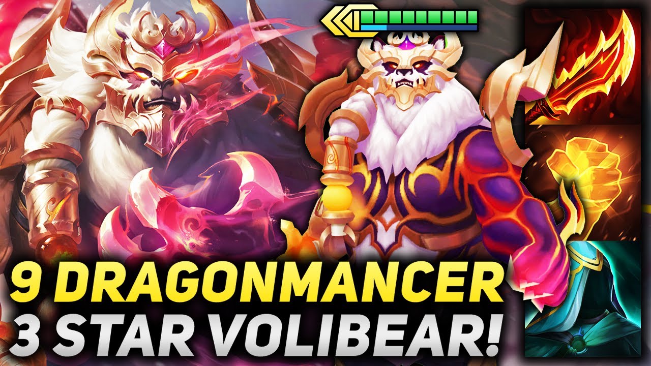 3 STAR VOLIBEAR 9 DRAGONMANCER 3 LEGEND CARRY!! | Teamfight Tactics Patch 12.14