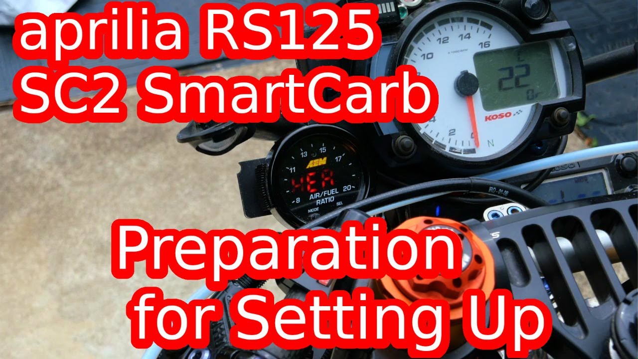 aprilia RS125 SC2 SmartCarb Preparation for Setting Up
