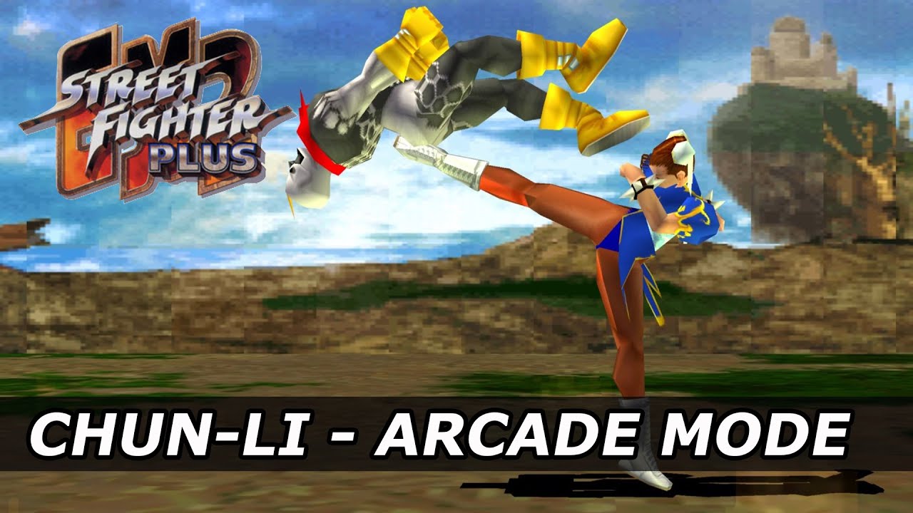 Street Fighter EX2 Plus - Chun-Li - Arcade Mode/1080p 60fps + PGXP & Widescreen Hack/PCSX-Reloaded