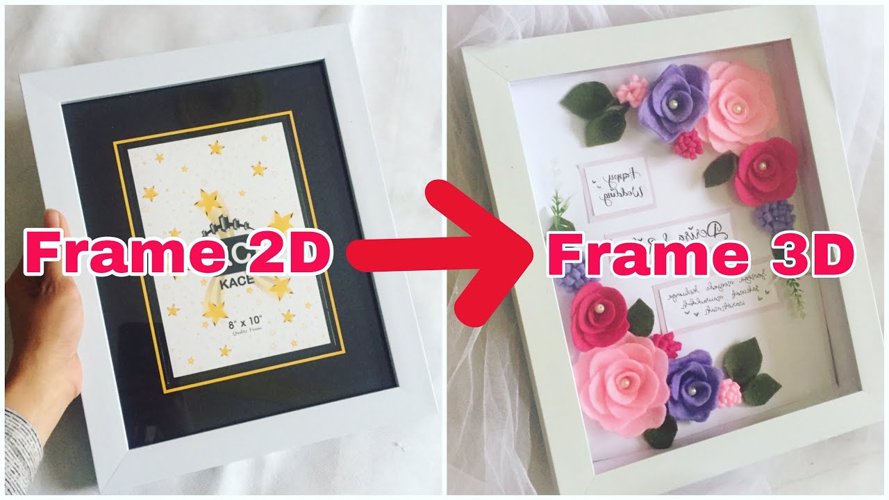 DIY Make 3D frame | Membuat Bingkai Foto 3D / mahar dari bingkai foto biasa