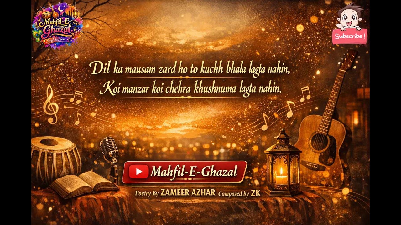 Dil Ka Mausam Zard Ho | Sad Emotional Poetry | Mehfil-E-Ghazal #urdughazal #urduadab #aimusic