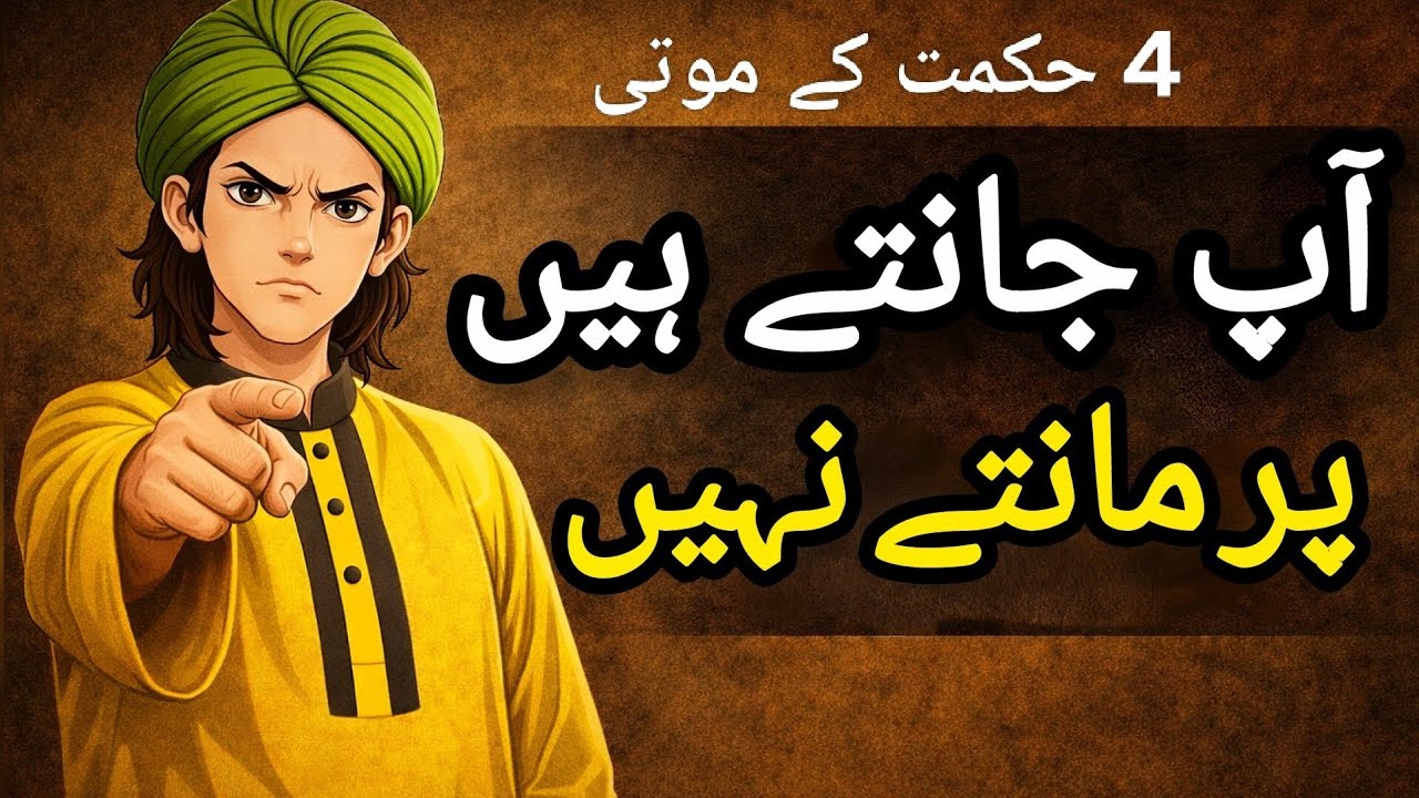آپ جانتے ہیں… مانتے نہیں! | Hikmat ke 4 Anmol Moti