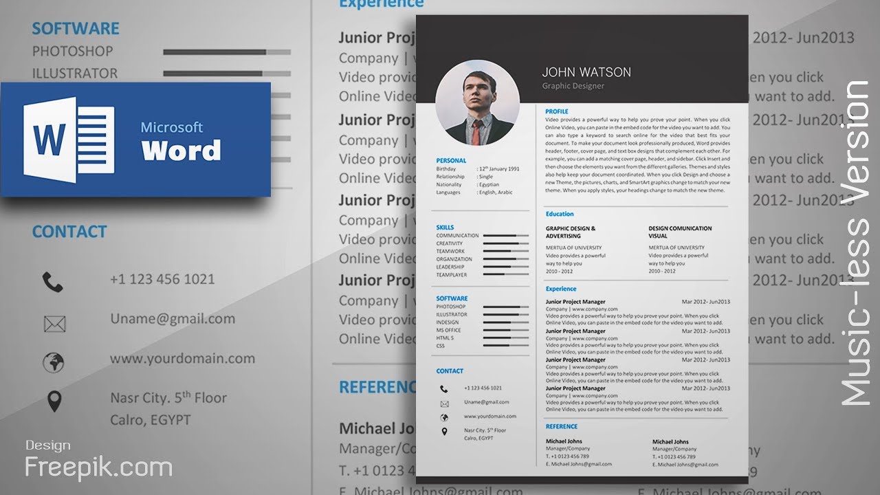 Creating a Formal Black Resume in Microsoft Word | CV Design Tutorial
