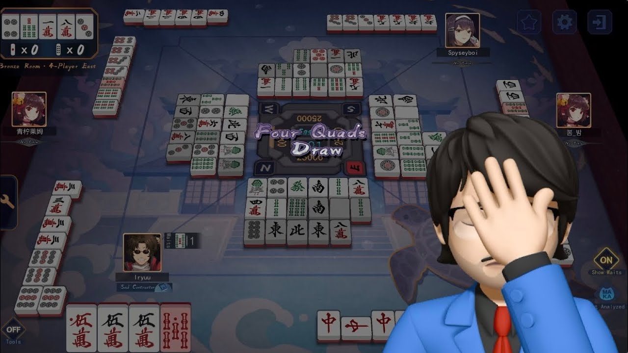 What a frustrating game. COME ON THOUGH, I STILL WON!!! | Mahjong Soul Gameplay