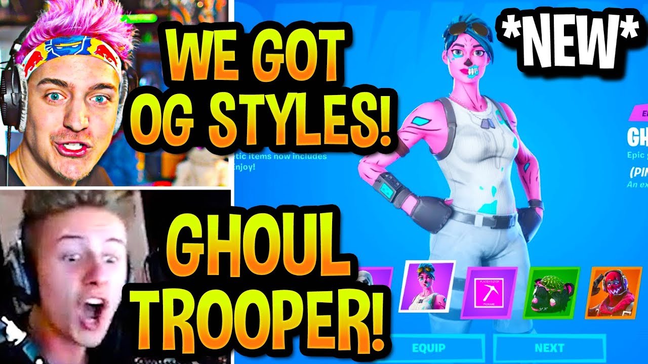 STREAMERS REACT TO *NEW* PINK GHOUL TROOPER & SKULL TROOPER BACK! (OG STYLES) Fortnite Chapter 2