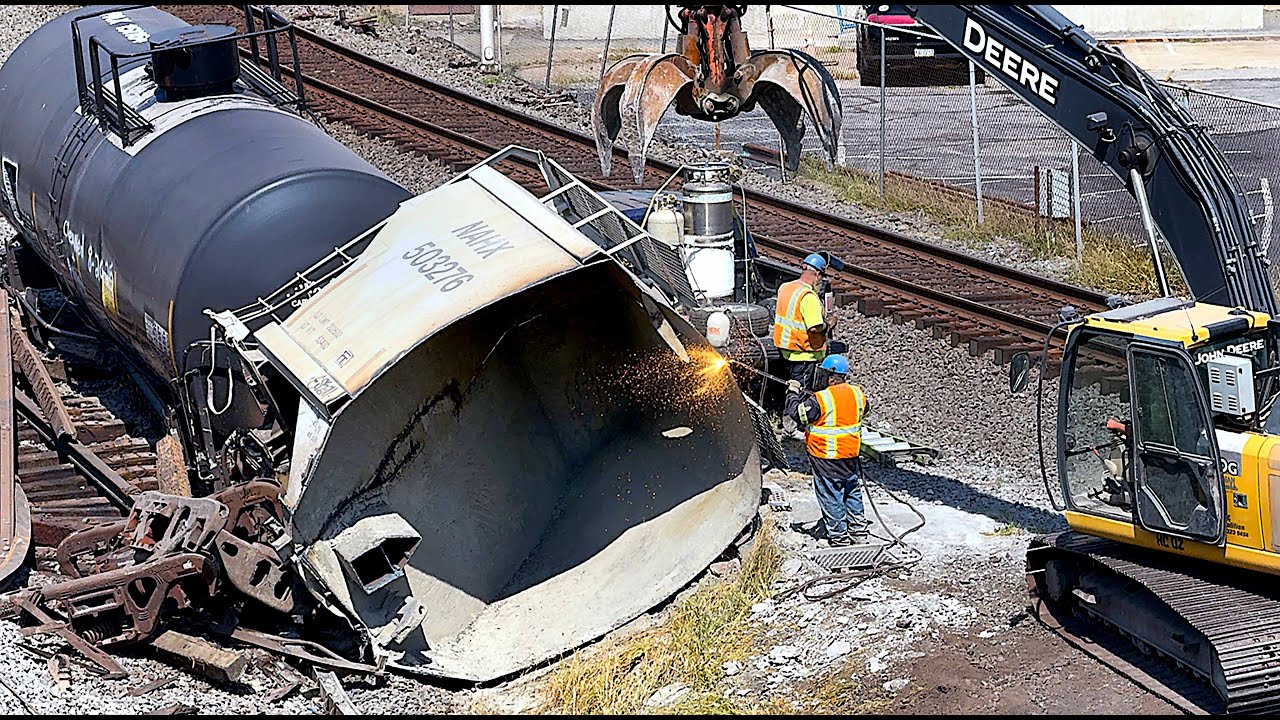 UPDATE - Derailed Norfolk Southern Train - Last Hopper Car Scrapped, at Harrisburg, Pa.