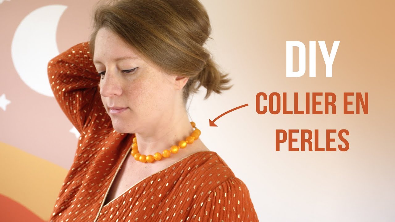 TUTO Collier grosses perles - Faire des noeuds entre les perles
