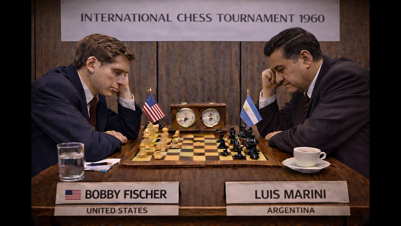 Bobby Fischer vs Luis Marini *  Mar del Plata, Argentina 1960