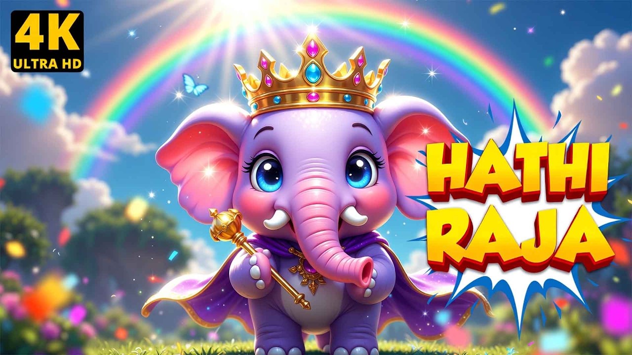 Hathi Raja Kahan Chale 🐘 | Hindi Rhymes for Kids | Funny Cartoon Song
