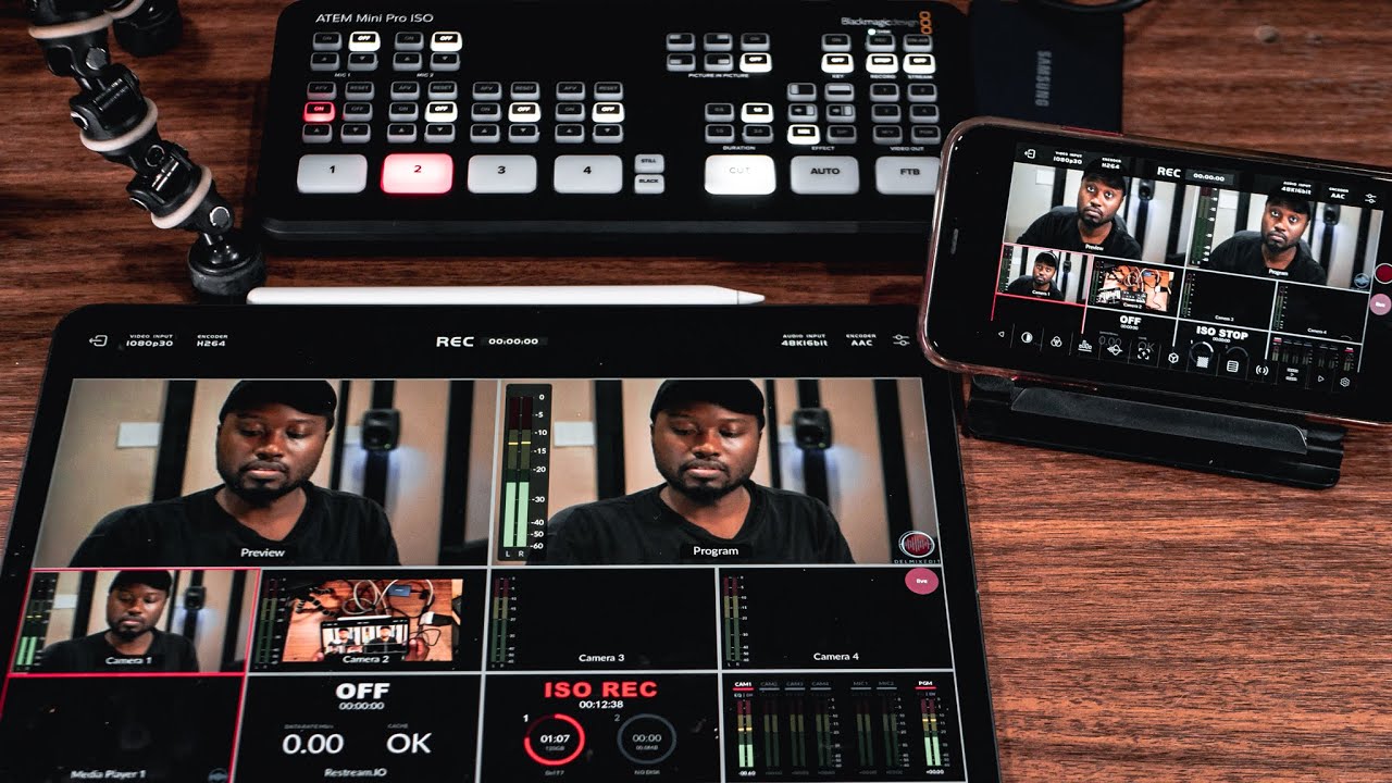 ATEM Mini Pro ISO с iPad или iPhone в качестве монитора!