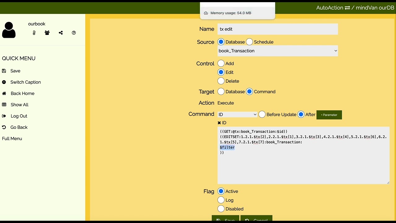 35.3 AutoAction - editing records as an example