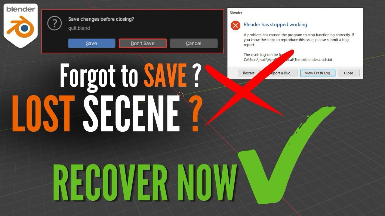 Забыли сохранить в Blender? ИСПРАВЬТЕ ЭТО СЕЙЧАС ЖЕ ⚡