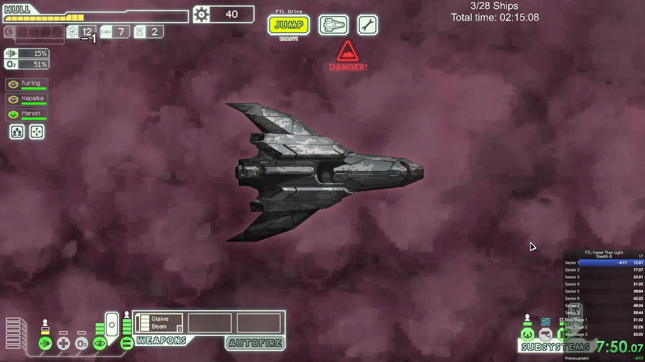 [4/124] Stealth B - FTL Hard no pause Winstreak (current WR)
