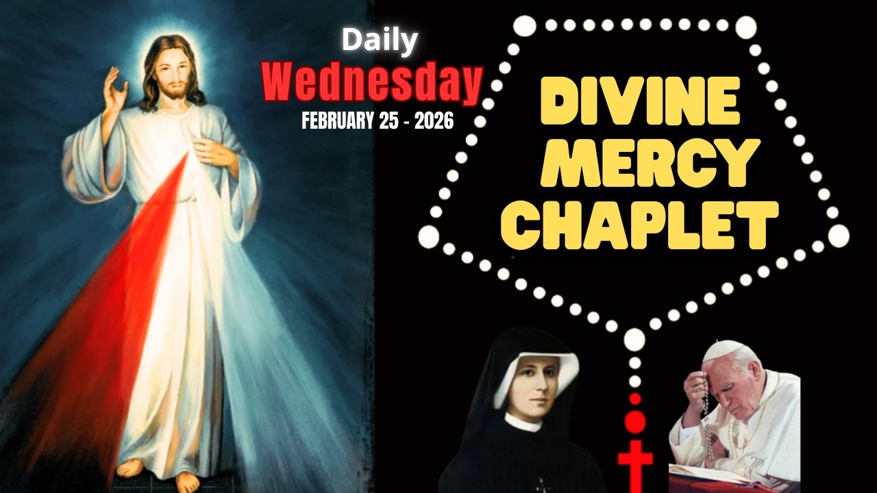 Daily Divine Mercy Chaplet Prayer |February 25, 2026 |3PM Hour of Great Mercy Strength for the Weary