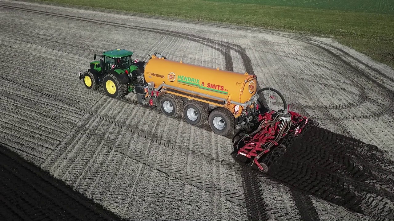Loonbedrijf Hendrix & Smits BV | Injecteren 2021 | John Deere 7330R  | Veenhuis 28 m3