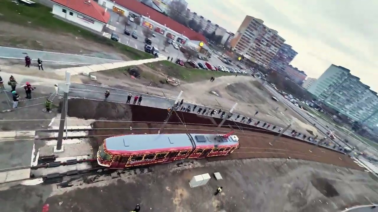 Prvá jazda električky v Petržalke