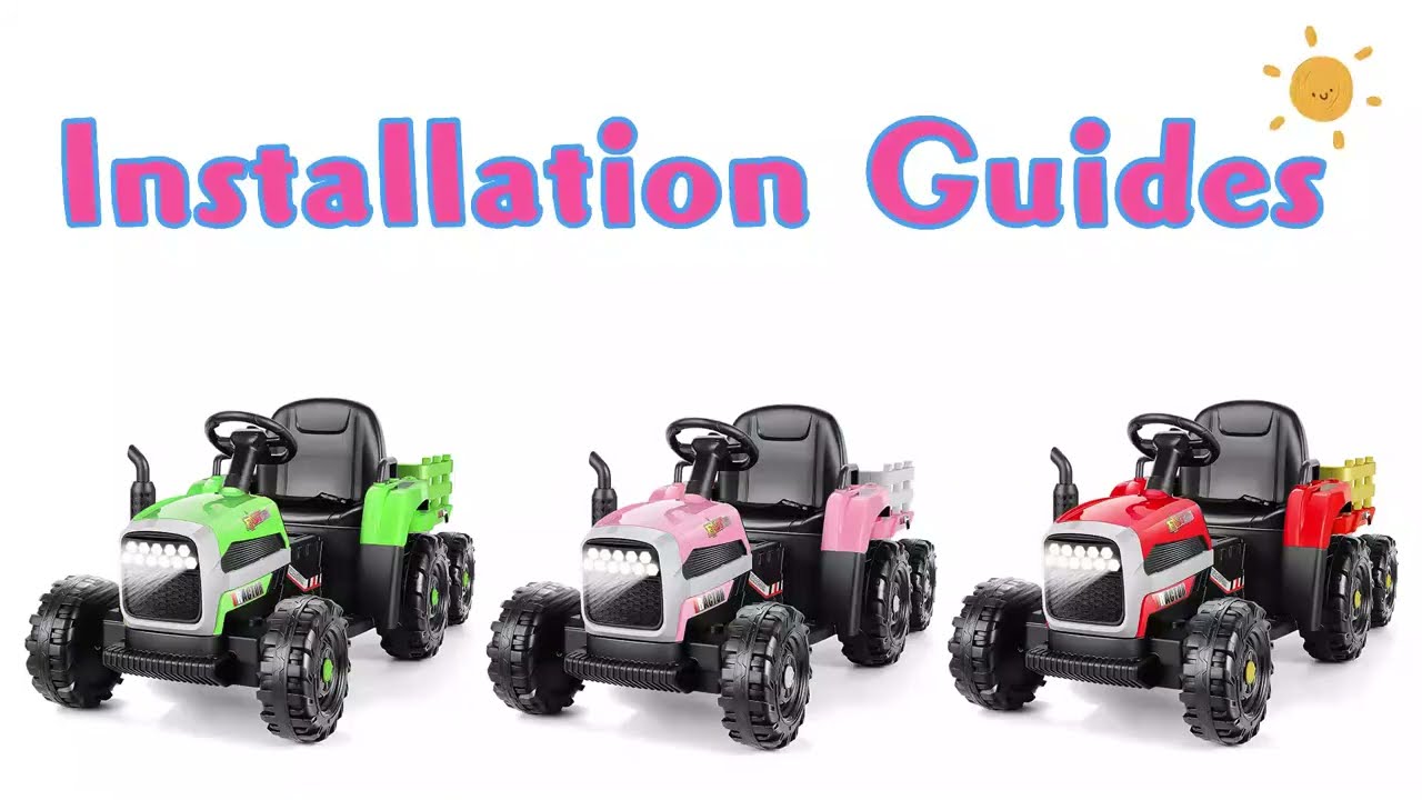 Funcid 12V Kids Ride on Tractor (Installaiotn Guides)