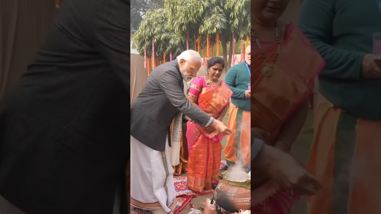 PM Modi Celebrates a Pongal in Delhi 