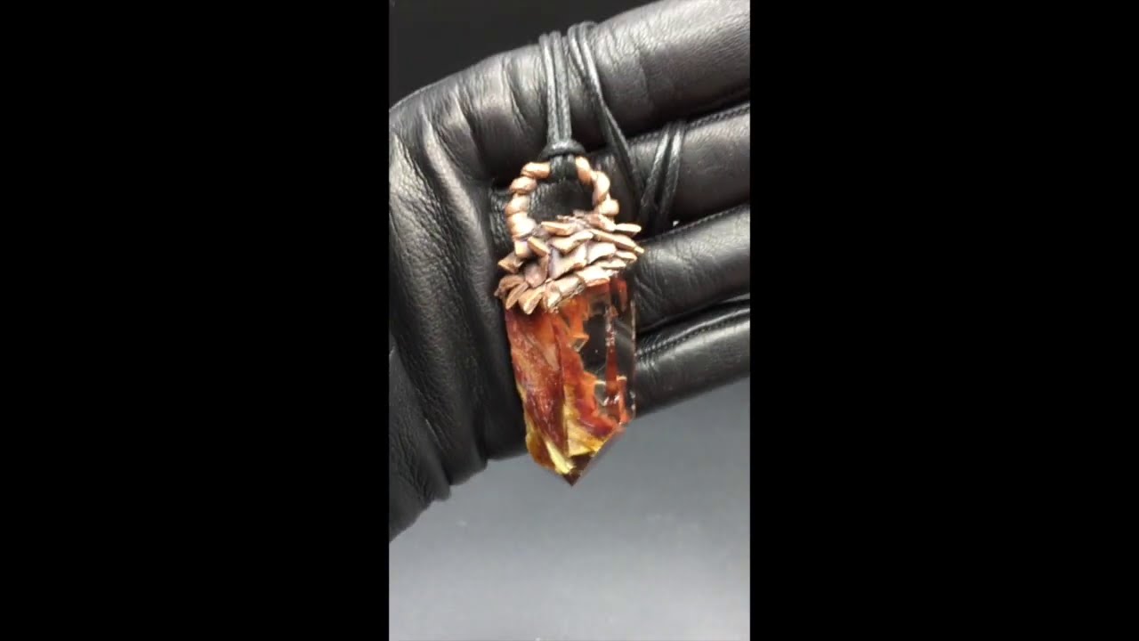 Amphibole Quartz / Angel Phantom Quartz Talisman Pendant B2