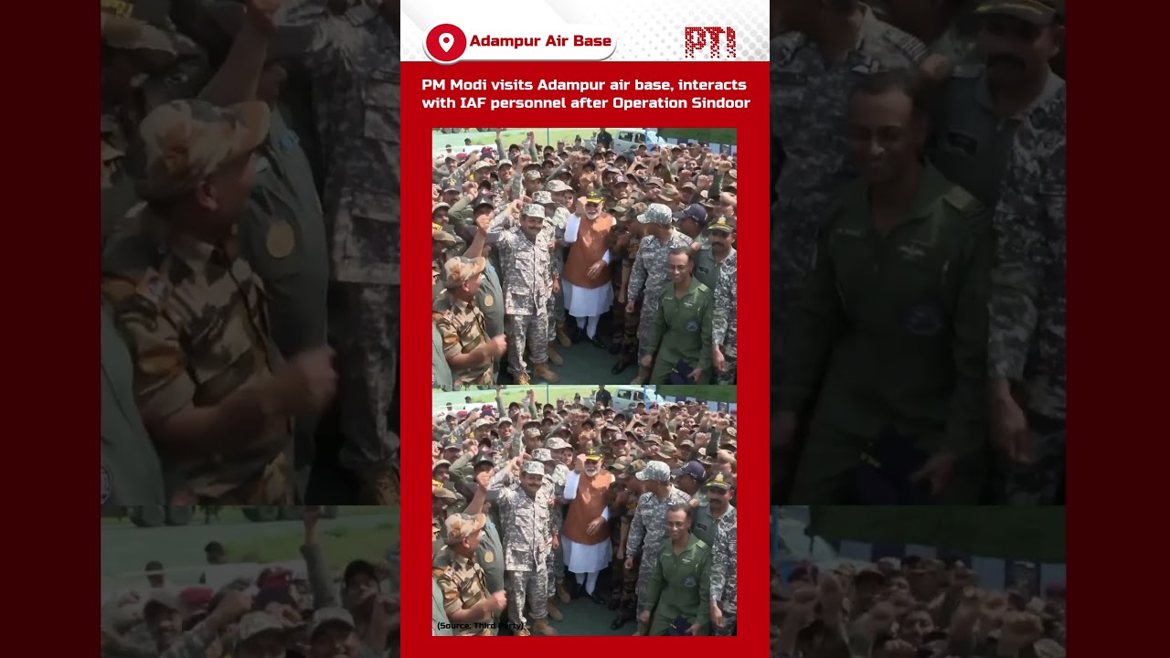 PM Modi visits Adampur air base, interacts with IAF personnel after Operation Sindoor
