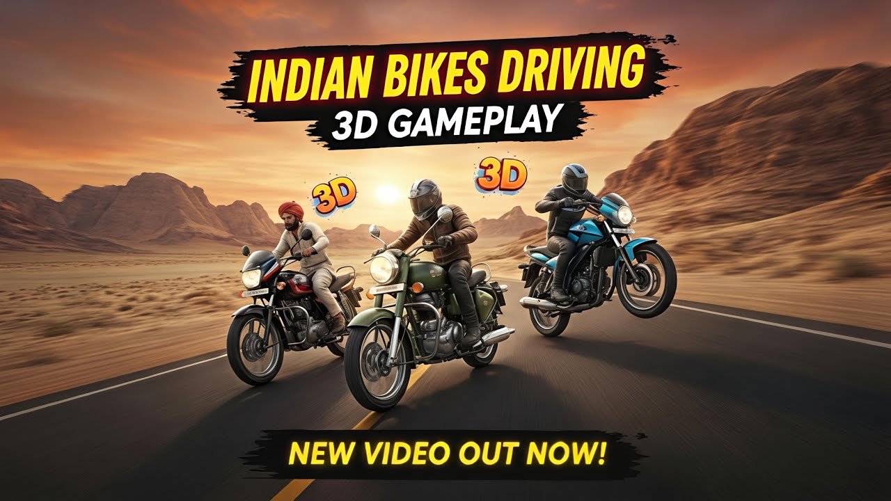 Choose One)Indian Bike Rider 3D Gameplay | Crazy Stunts & Police Chase 😱🔥
