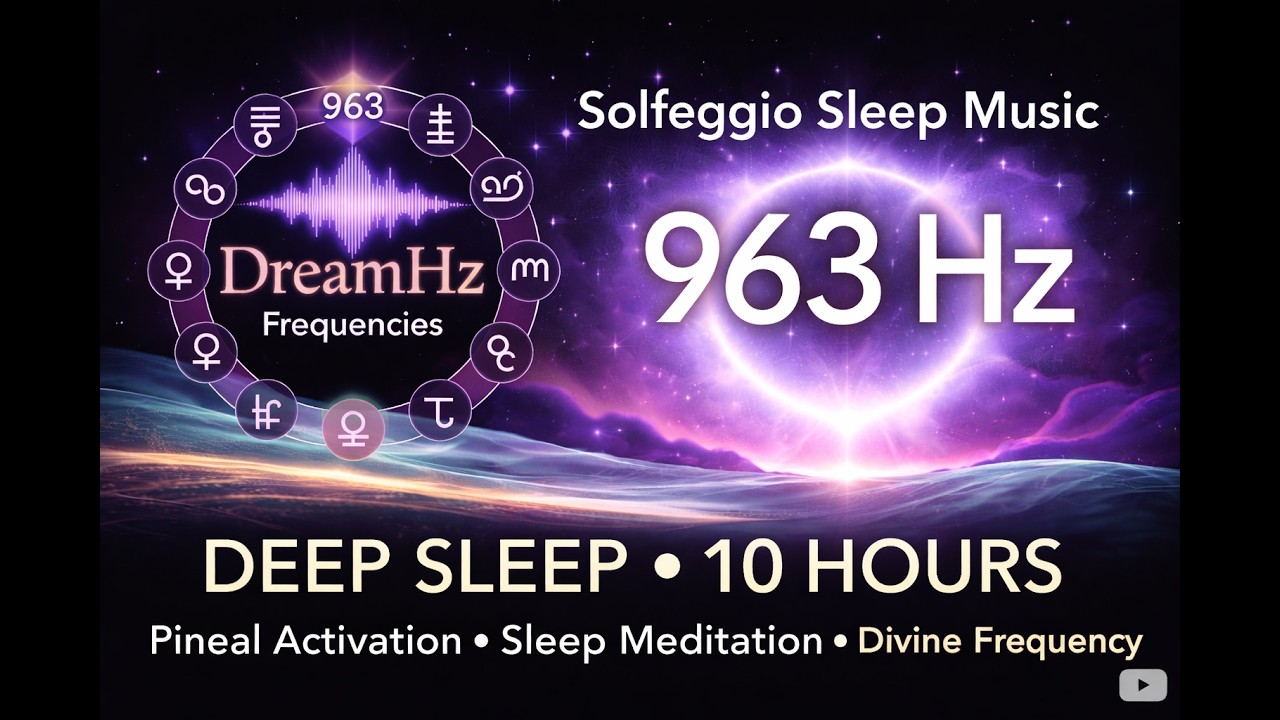963Hz Frequency – Black Screen Deep Sleep Music (10 Hours)