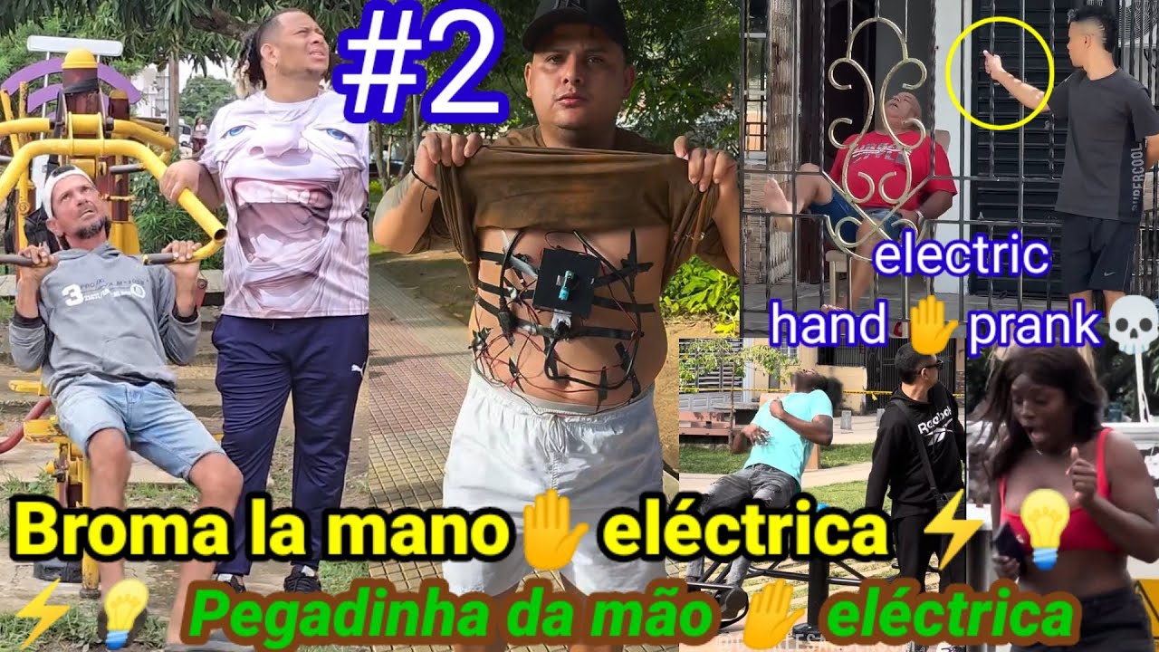 Broma la mano eléctrica ⚡💡parte 2 / Pegadinha da mão ✋ eléctrica/ electric hand prank