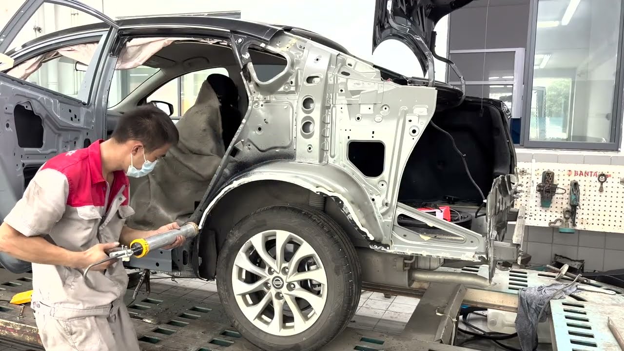 Восстановление Nissan Sylphy с левосторонним повреждением: путешествие по восстановлению！