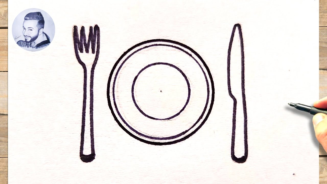 Comment dessiner une assiette facile a dessiner