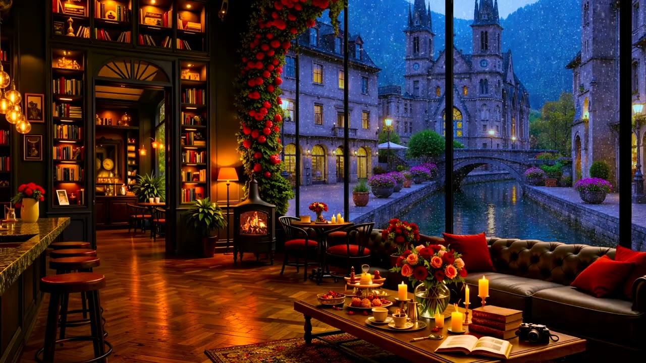 Relaxing Afternoon at a Lake View Cafe with Twin Towers | 3H of Smooth Jazz Music for Chill Out