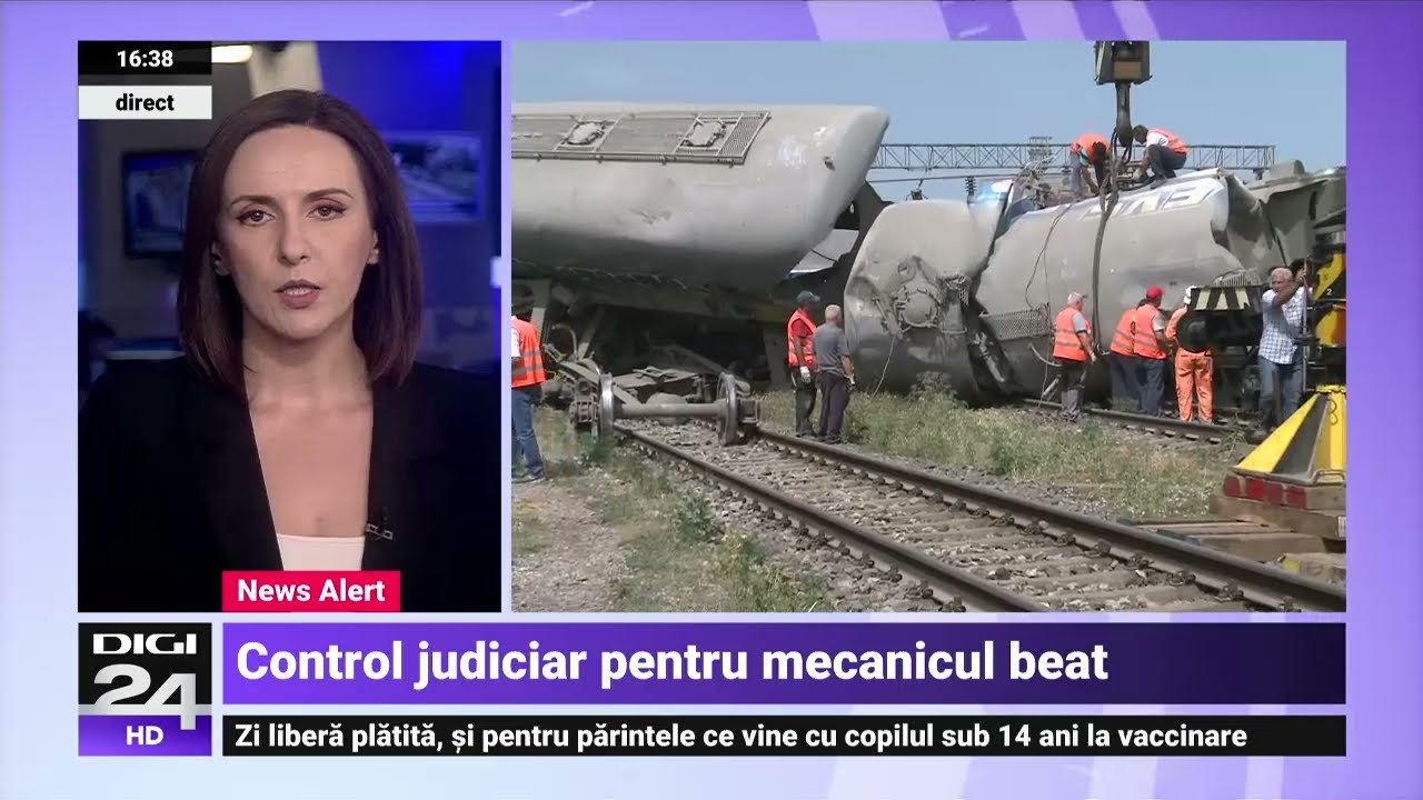 Mecanicul care a provocat accidentul feroviar de la Fetești, cercetat sub control judiciar