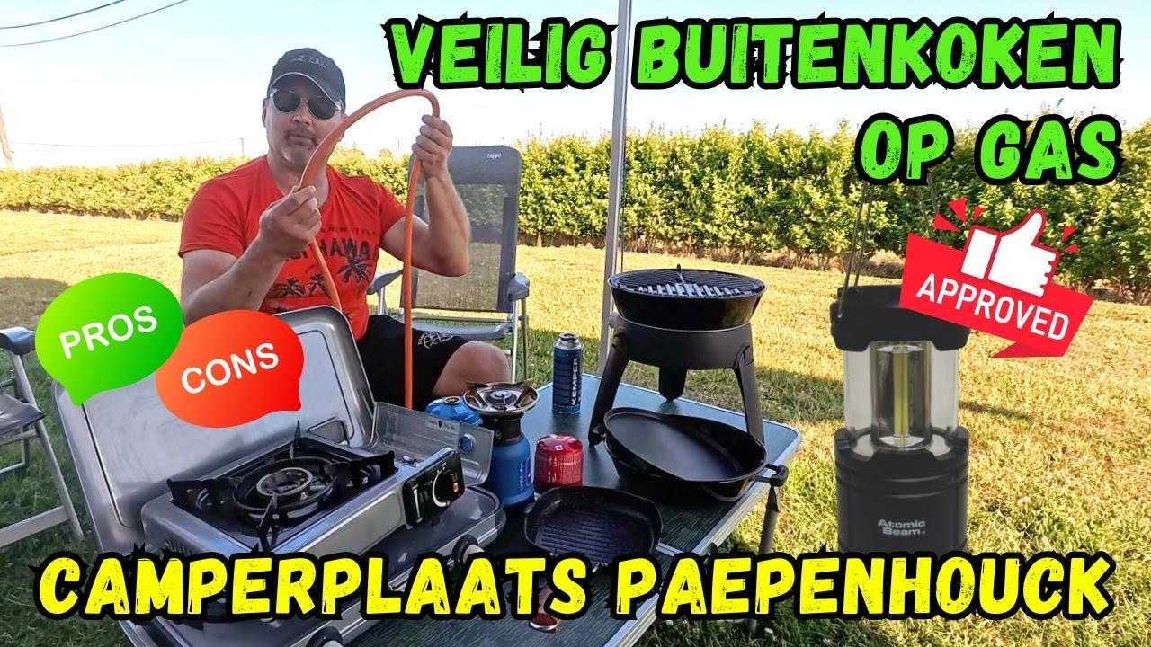 Veilig buitenkoken op gas. Camperplaats Paepenhouck #vlog60