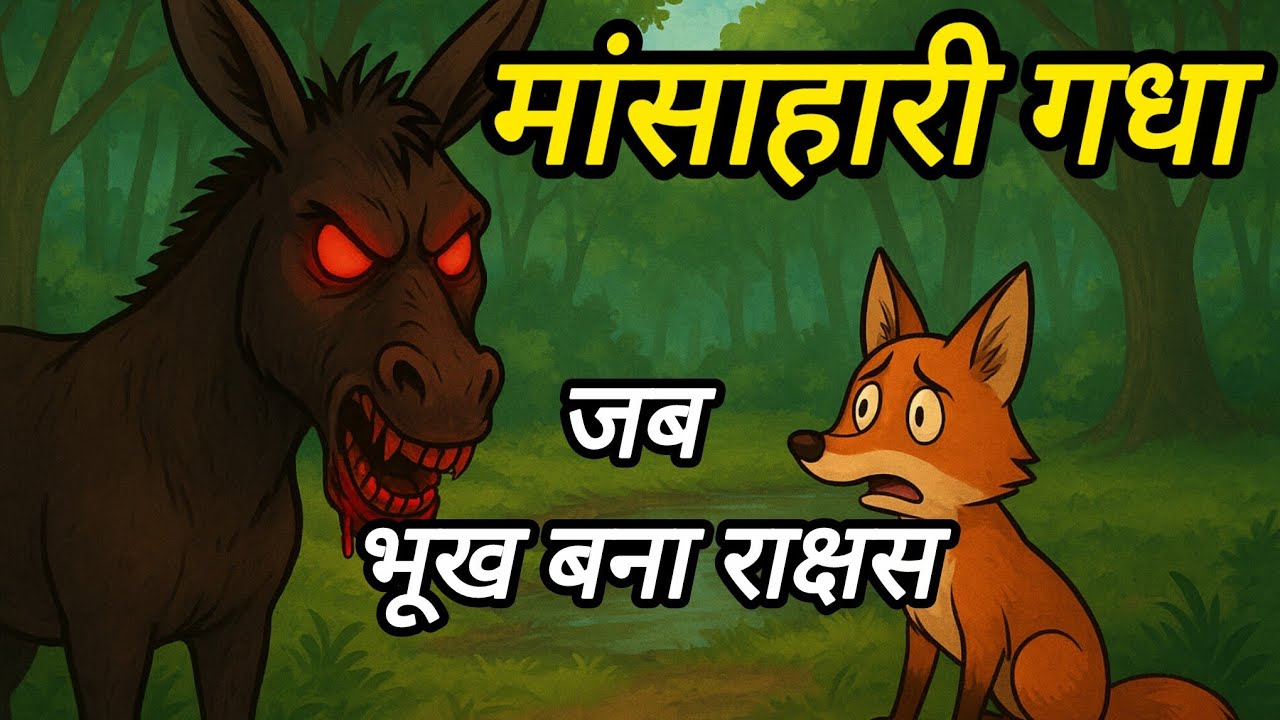 मांसाहारी गधा-जब भूख बना राक्षस |Hindi Kahaniya | Hindi Moral stories|Hindi kahani |stories in hindi