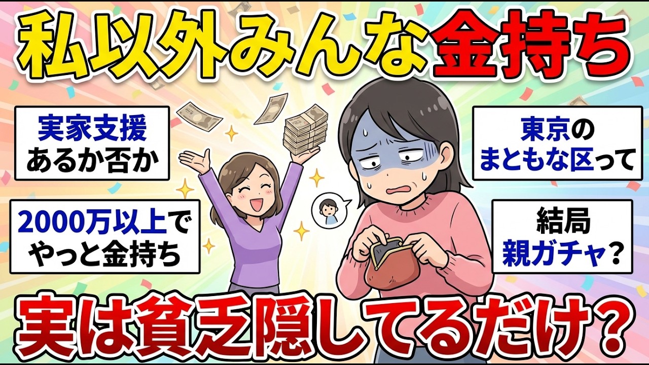 【ガルちゃん有益】裕福な人多くない？周りがみんなお金持ちに見えて絶望感がやばい…【ガルちゃん雑談】【更年期キツイ】