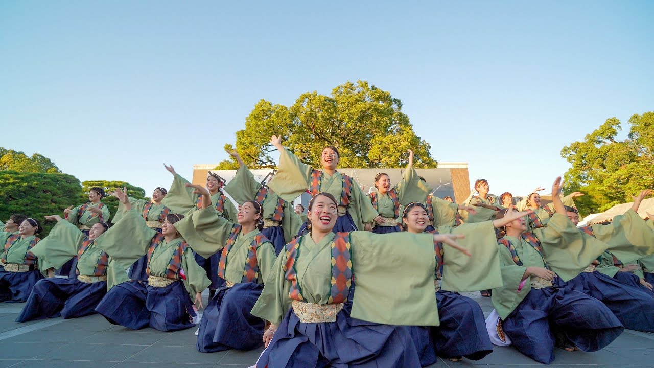 [4K] 京炎 そでふれ！花風姿　２演舞目　のつきみ祭 2019