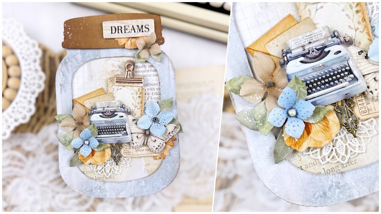 Открытка в виде банки Мейсона | Шаблон для резки Silhouette Cricut от Эмилии Сиерадзан