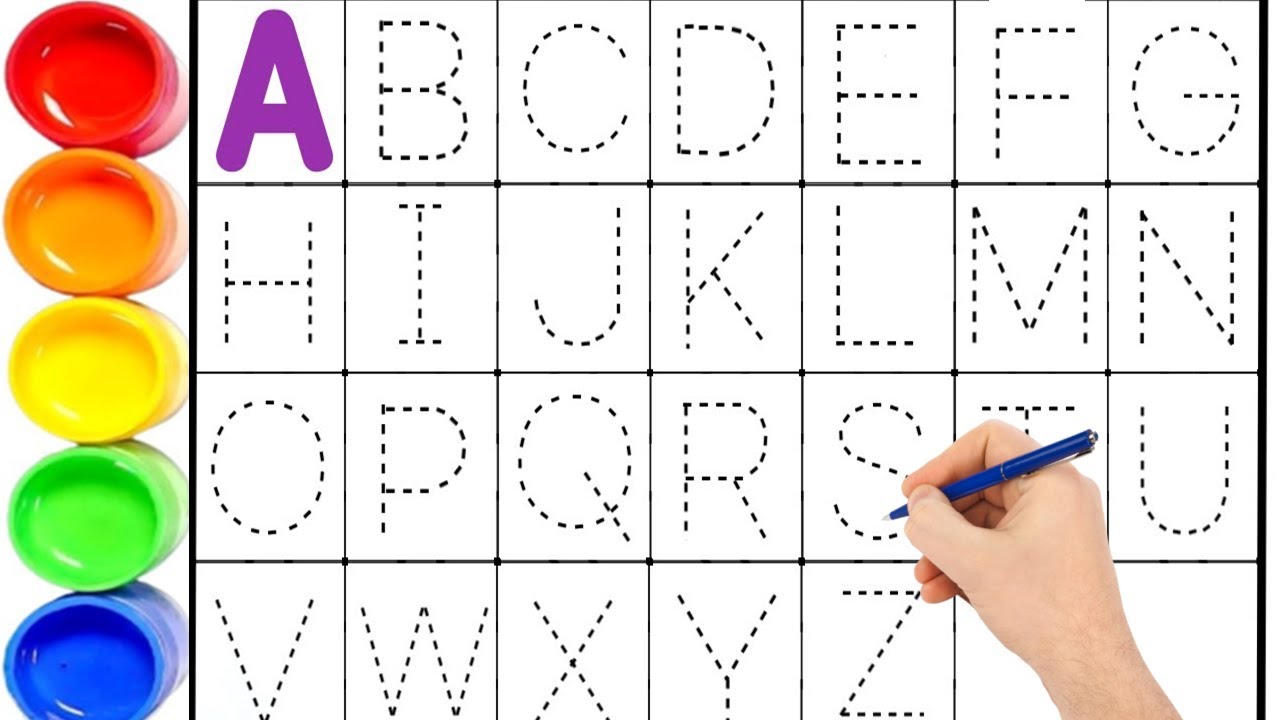 Full A to Z Phonics & Colors Name  -  ABC Painting Video